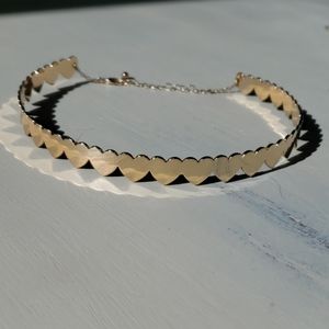 Beautiful gold hearts choker